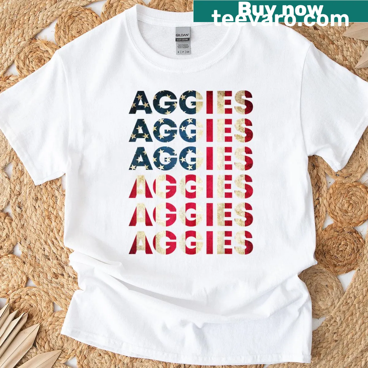 Vintage graphic T-shirt celebrating Aggies pride for all ages — on a men's t-shirt
