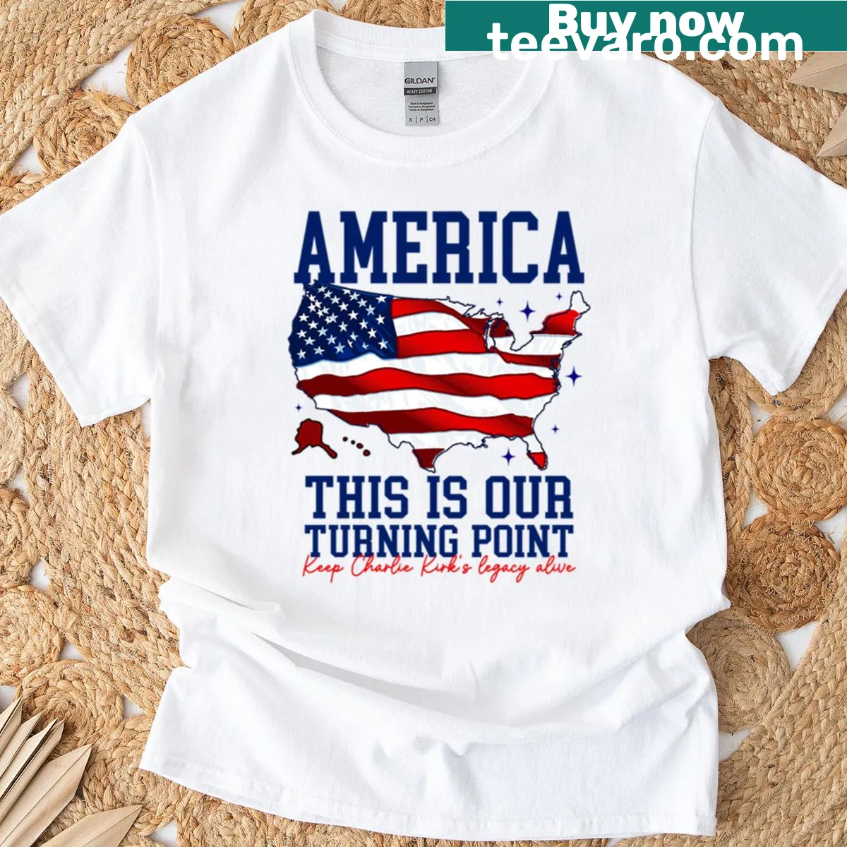 T-shirt with the phrase 'Rip Freedom' in a bold design — on a men's t-shirt