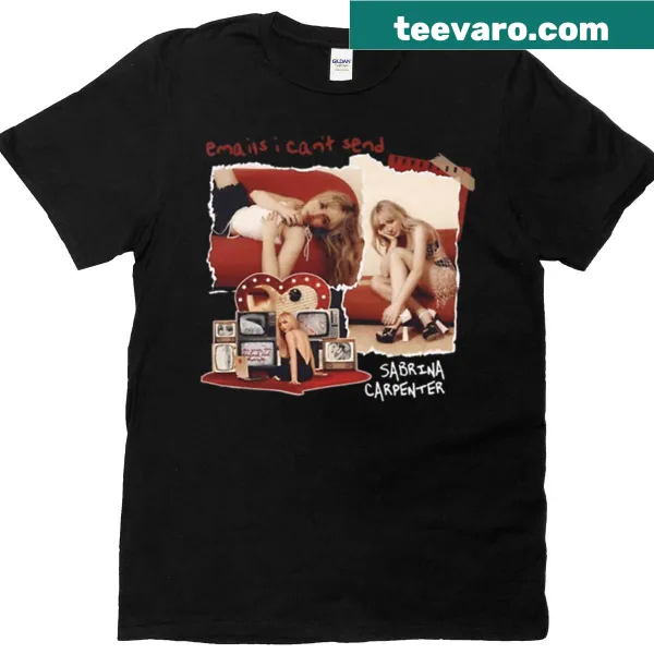 Stylish Sabrina Carpenter T-shirt with a playful graphic illustration
