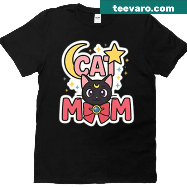 Sailor-themed cat graphic on T-shirt