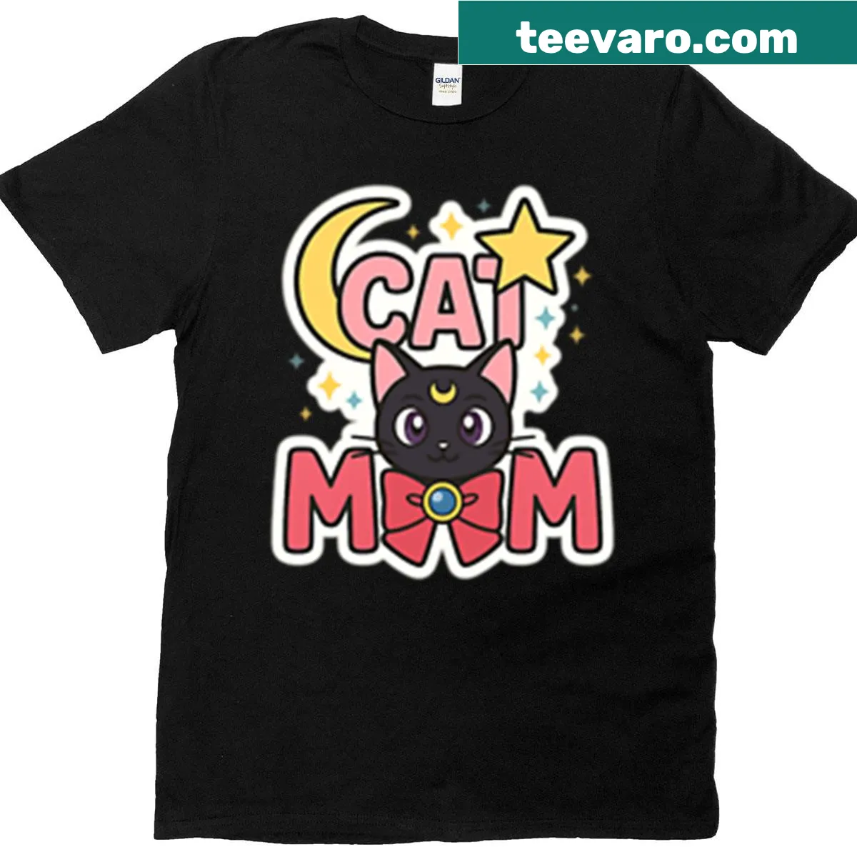 Sailor-themed cat graphic on T-shirt — on a men's t-shirt