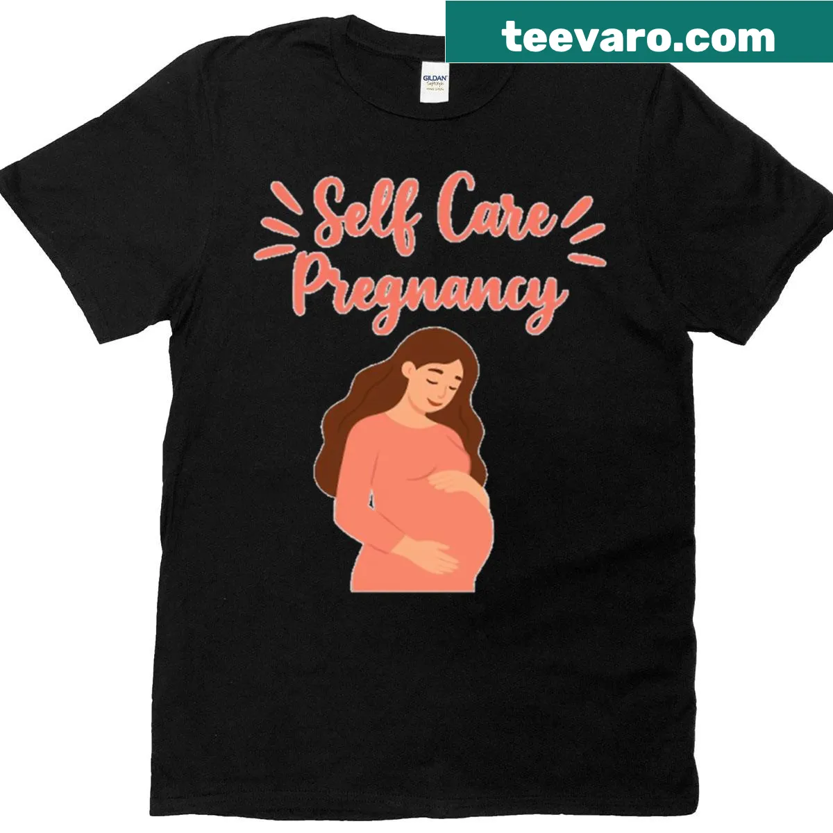 Inspirational text for self-care during pregnancy on a women's shirt — on a men's t-shirt