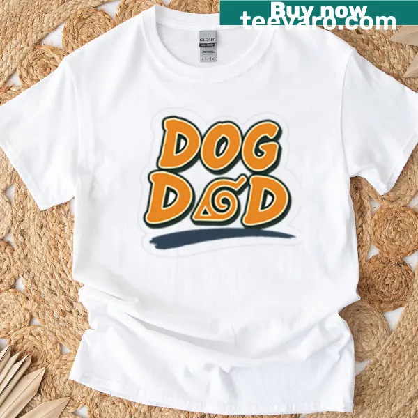 Cute dog dad t-shirt featuring a dog illustration and playful text