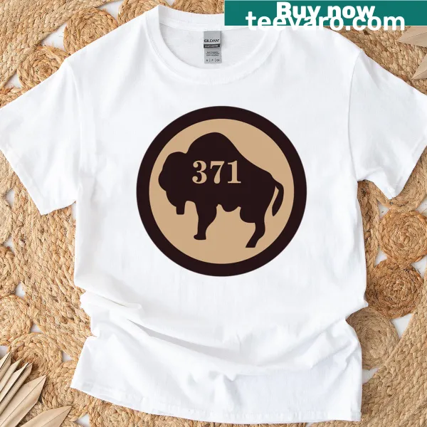 T-shirt featuring the 371st Infantry Regiment WWI patch graphic