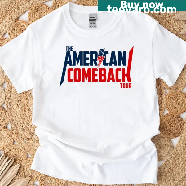 T-shirt with playful text about comebacks and resilience