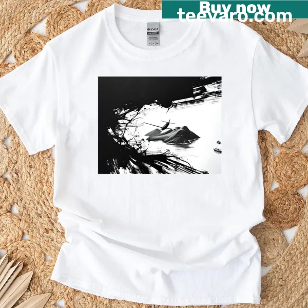Serene graphic t-shirt inspired by tropical island life