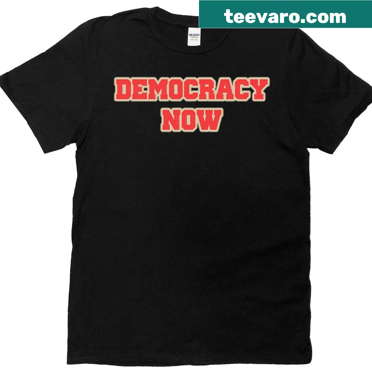Oversized T-shirt with bold political statement — on a men's t-shirt