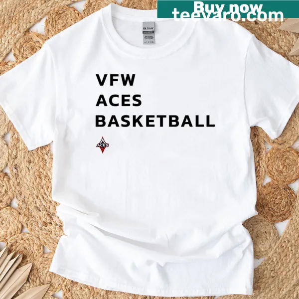 Bold VFW Aces basketball-themed graphic T-shirt