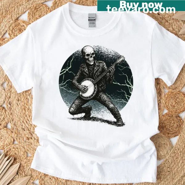 Vintage banjo graphic T-shirt celebrating country music and bluegrass