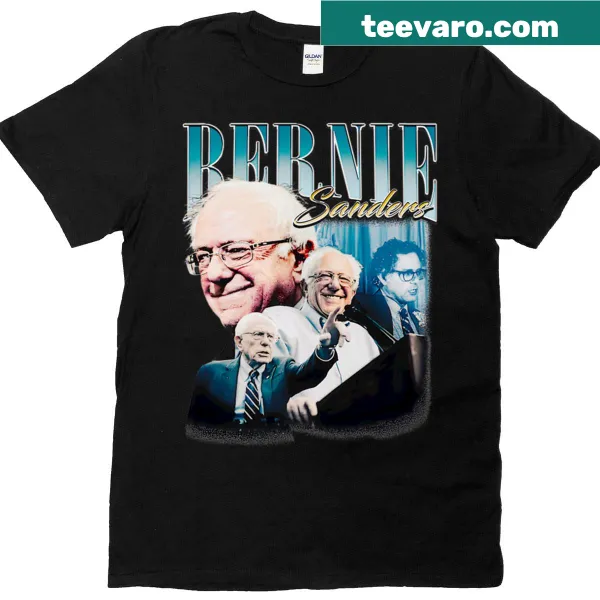 Vintage Bernie Sanders collage T-shirt celebrating his iconic moments