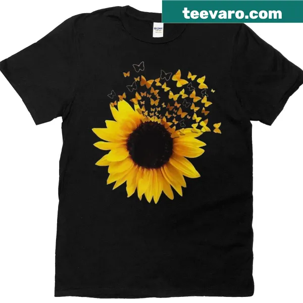 Vintage butterfly and wildflower graphic T-shirt