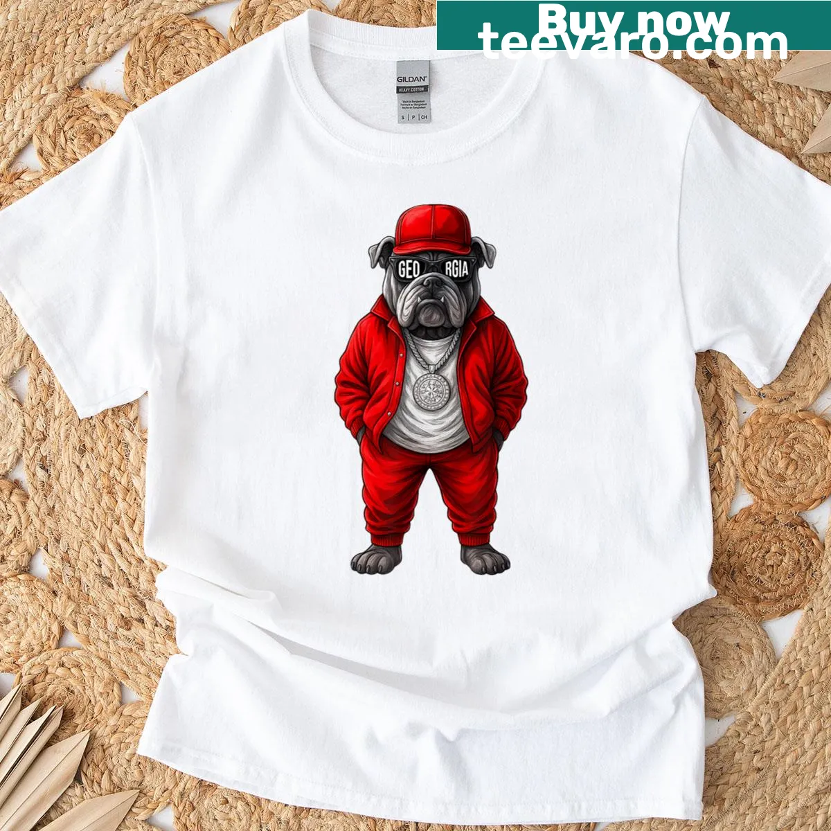 Vintage sports design for Georgia on T-shirt — on a men's t-shirt