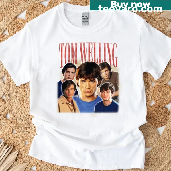 Vintage Tom Welling t-shirt with a nostalgic superhero design