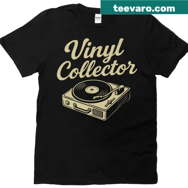 Vintage vinyl record graphic on a T-shirt for music lovers