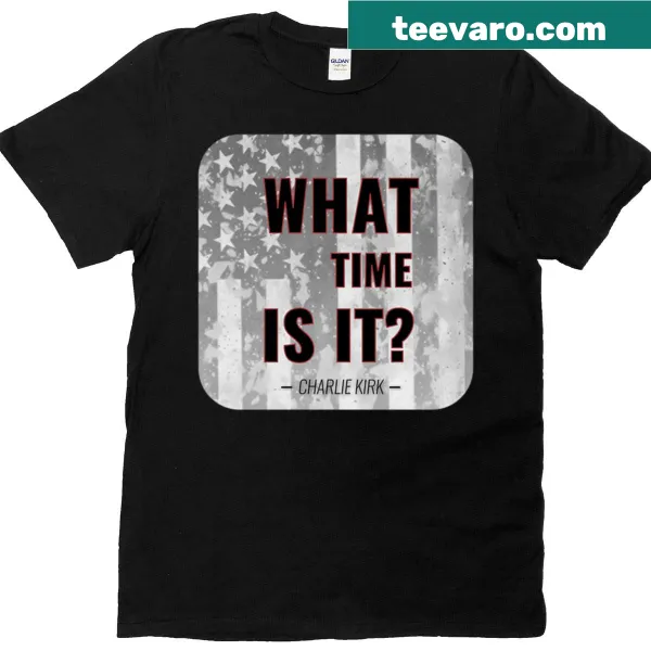 Minimalist T-shirt with the question 'What Time Is It?'