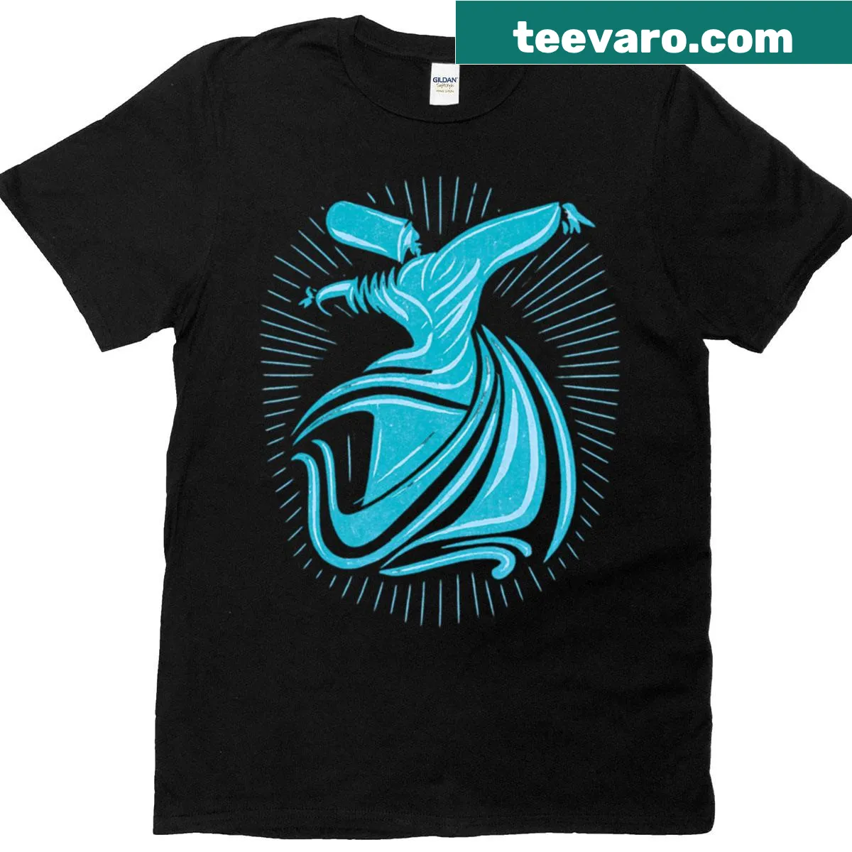 Illustration of a Whirling Dervish on a t-shirt — on a men's t-shirt