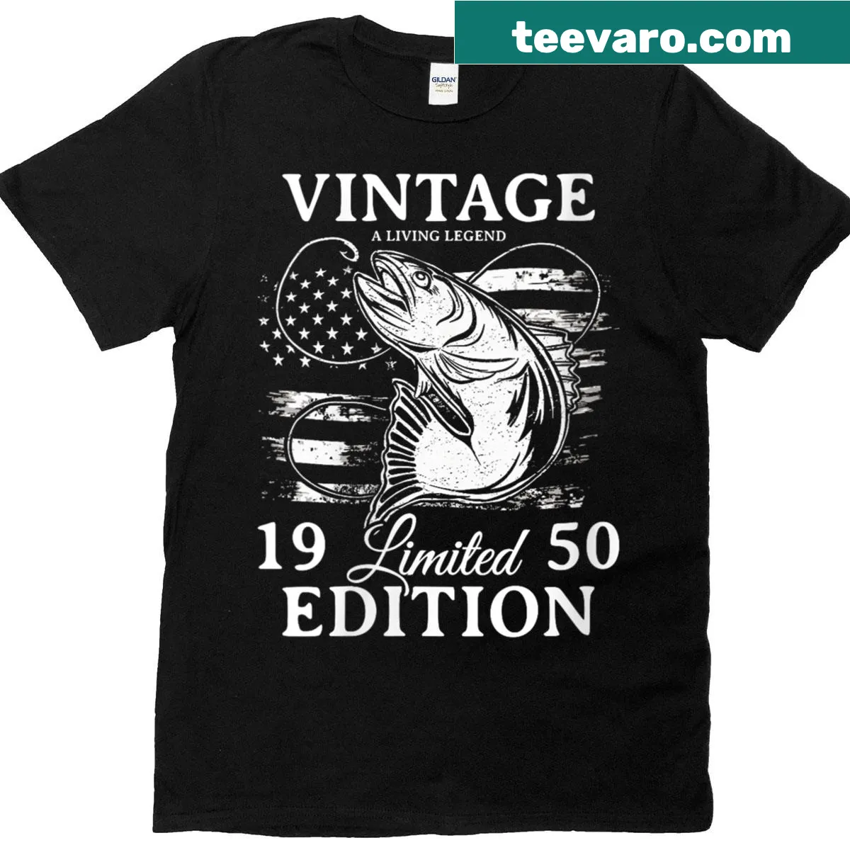 Vintage 1950 graphic on a birthday T-shirt — on a men's t-shirt