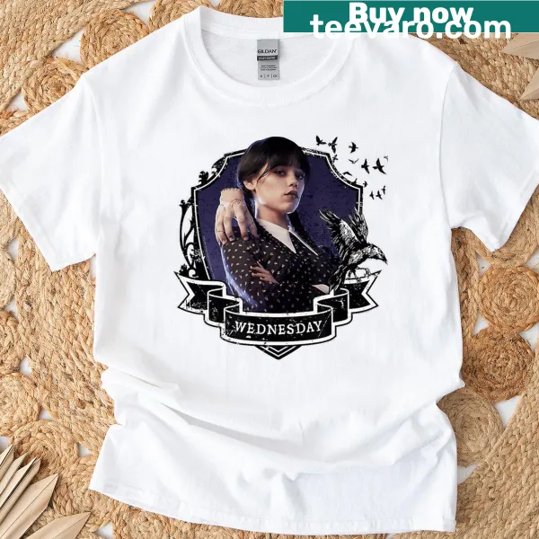 Cartoon girl in horror theme on vintage Halloween t-shirt
