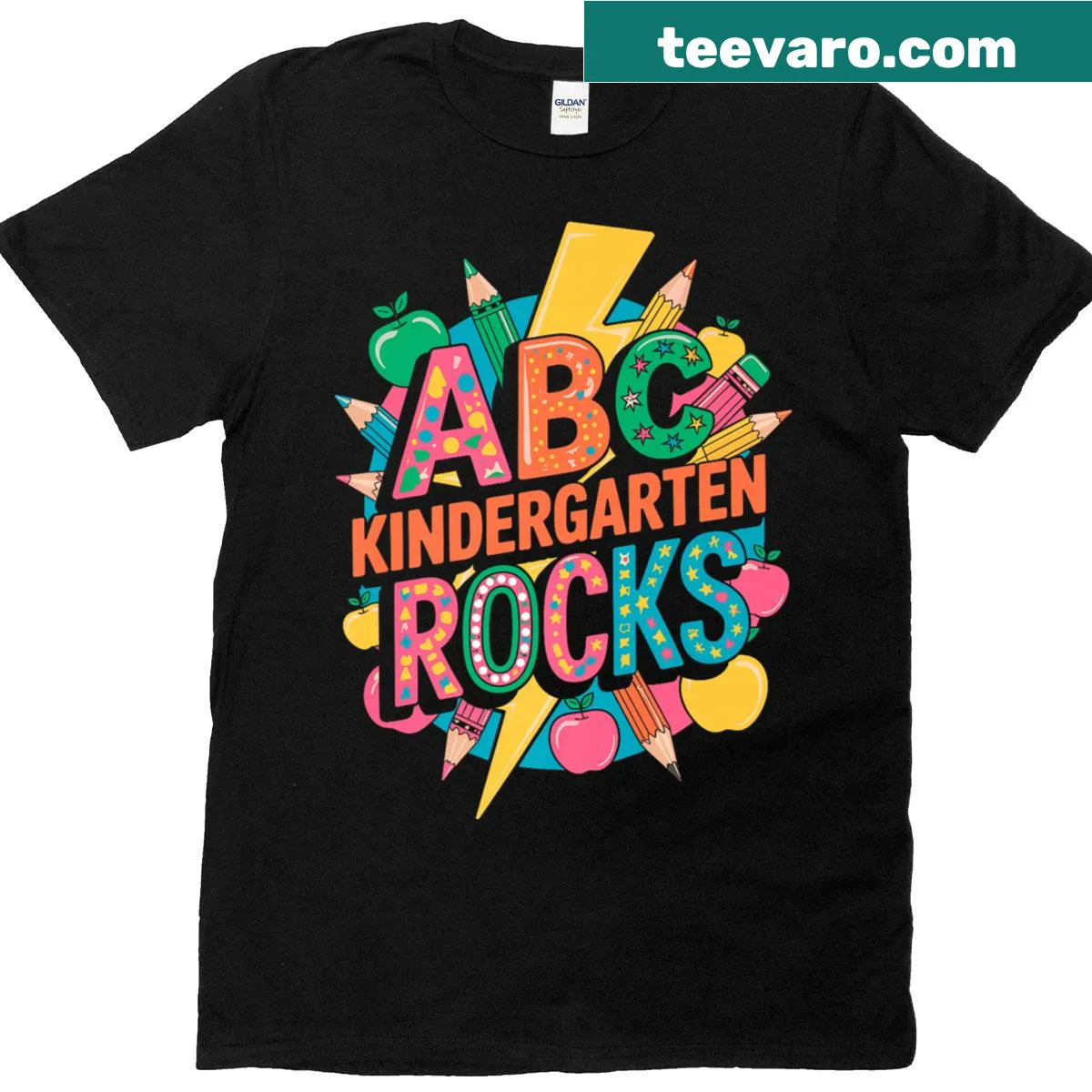 Funny t-shirt for teachers with ‘I Teach Tiny Humans’ text — on a men's t-shirt