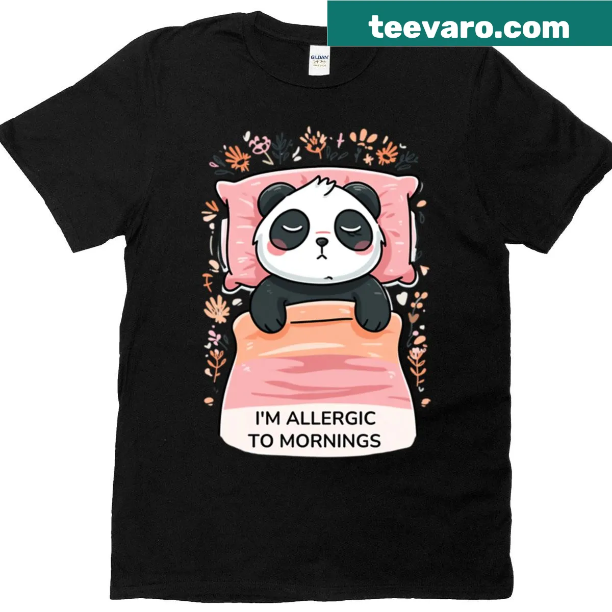 Oversized t-shirt featuring a cute panda cartoon design — on a men's t-shirt