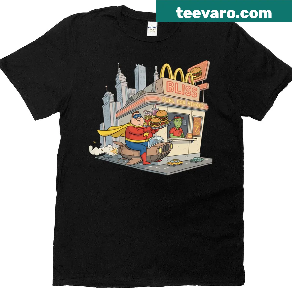 Patriotic t-shirt featuring bold typography celebrating America. — on a men's t-shirt