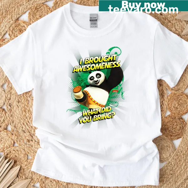 Cartoon bear in martial arts pose on a funny t-shirt