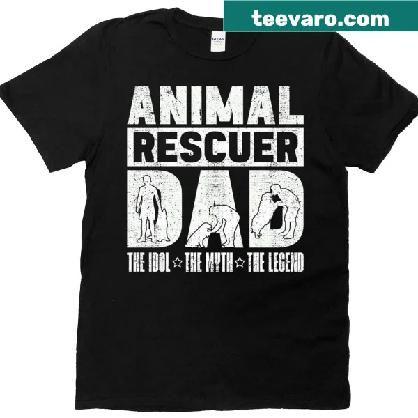 Illustrative shirt featuring animals with rescue theme