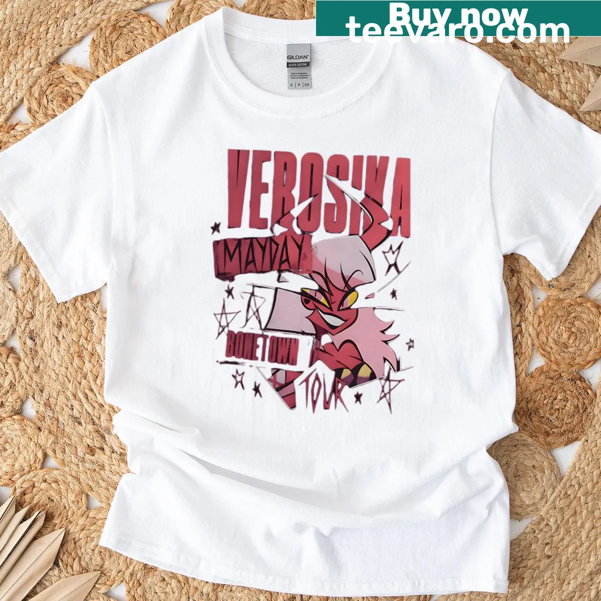 Vintage style anime horror t-shirt for Halloween — on a men's t-shirt