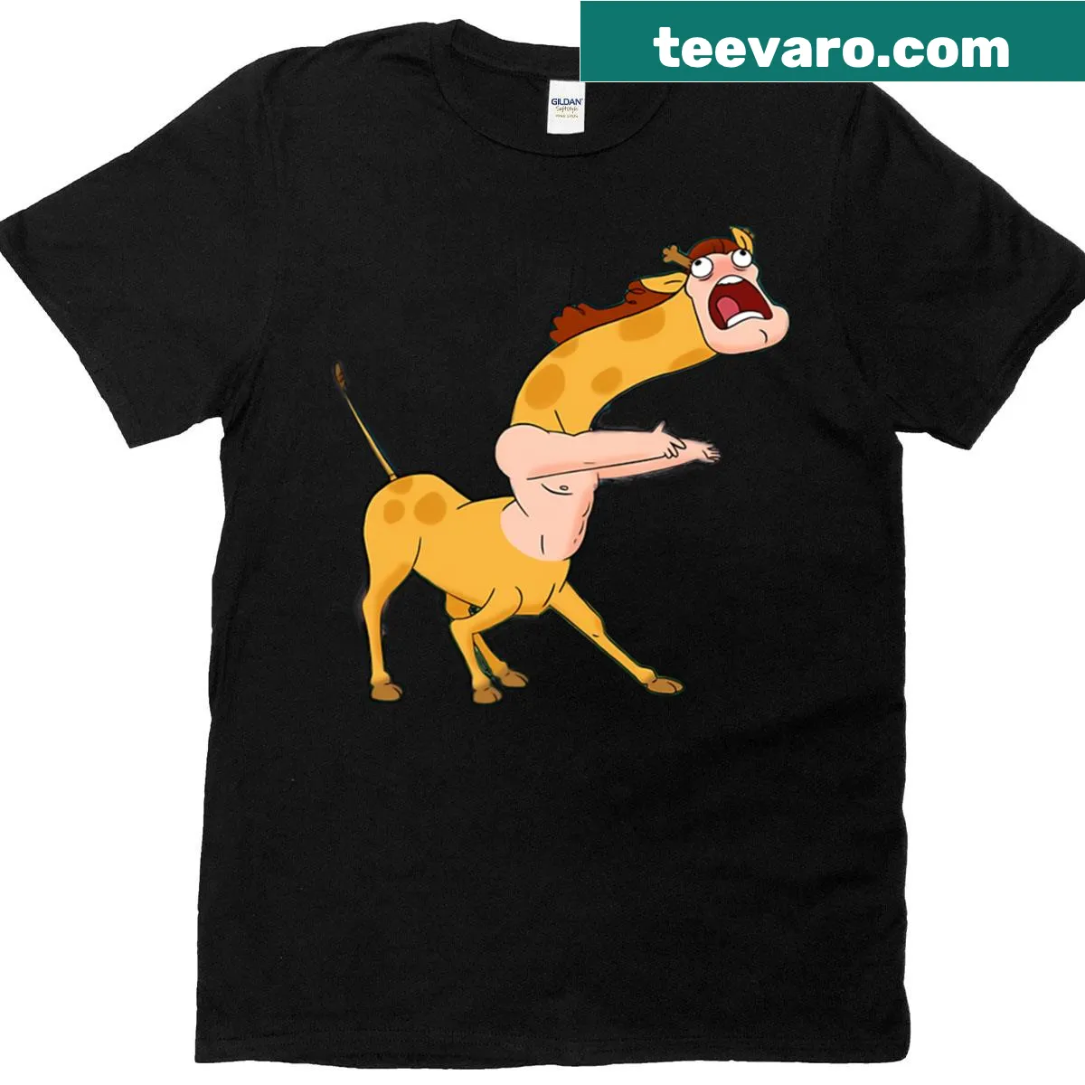 Vintage anime cartoon t-shirt featuring funny friends in a playful design — on a men's t-shirt