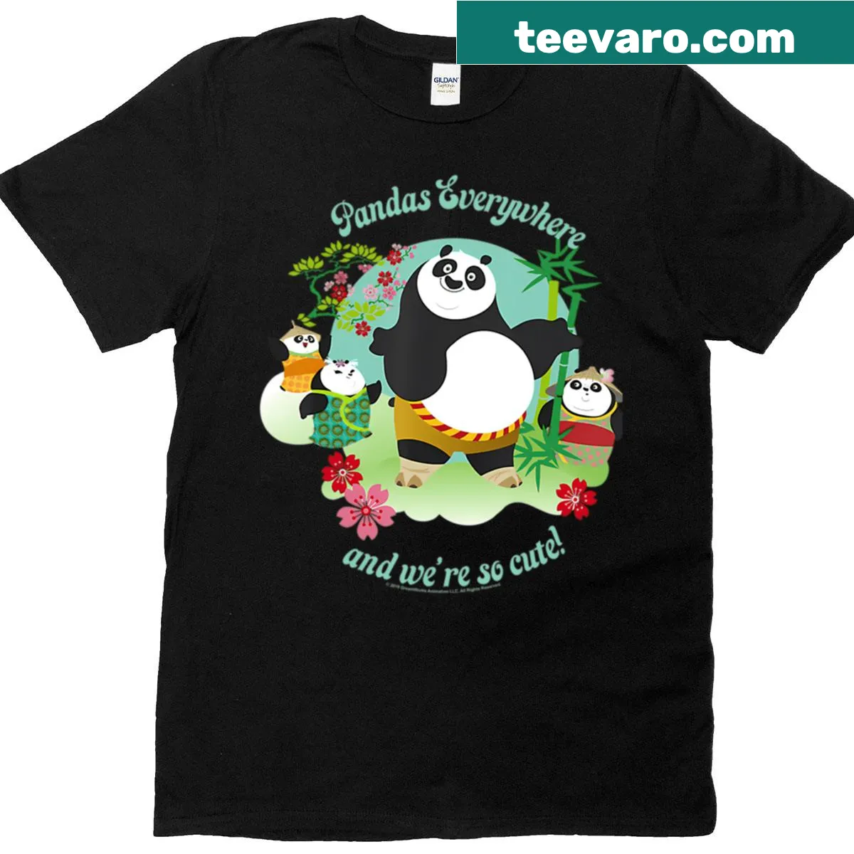Cartoon bear design as a kung fu warrior character. — on a men's t-shirt