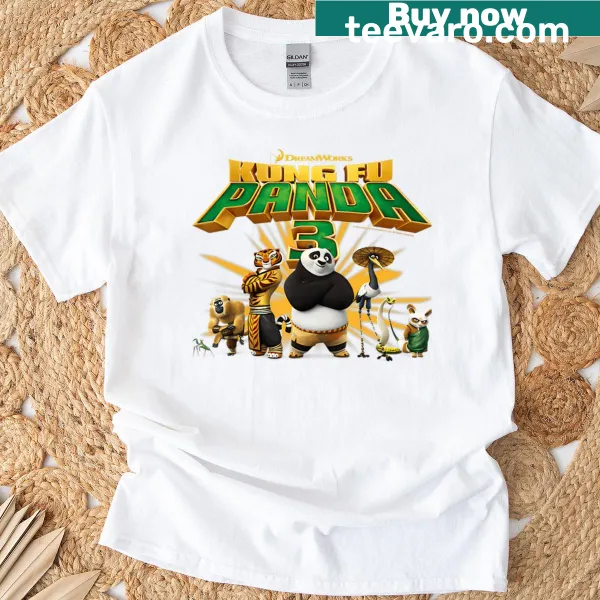 Funny cartoon bear martial artist graphic on t-shirt