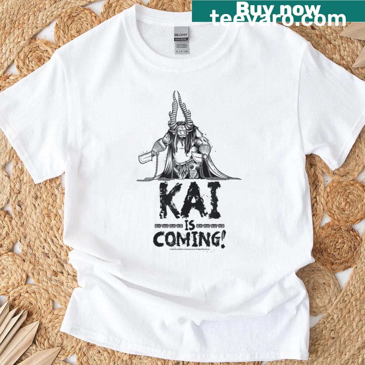Funny cartoon bear warrior kung fu t-shirt designed for kids — on a men's t-shirt