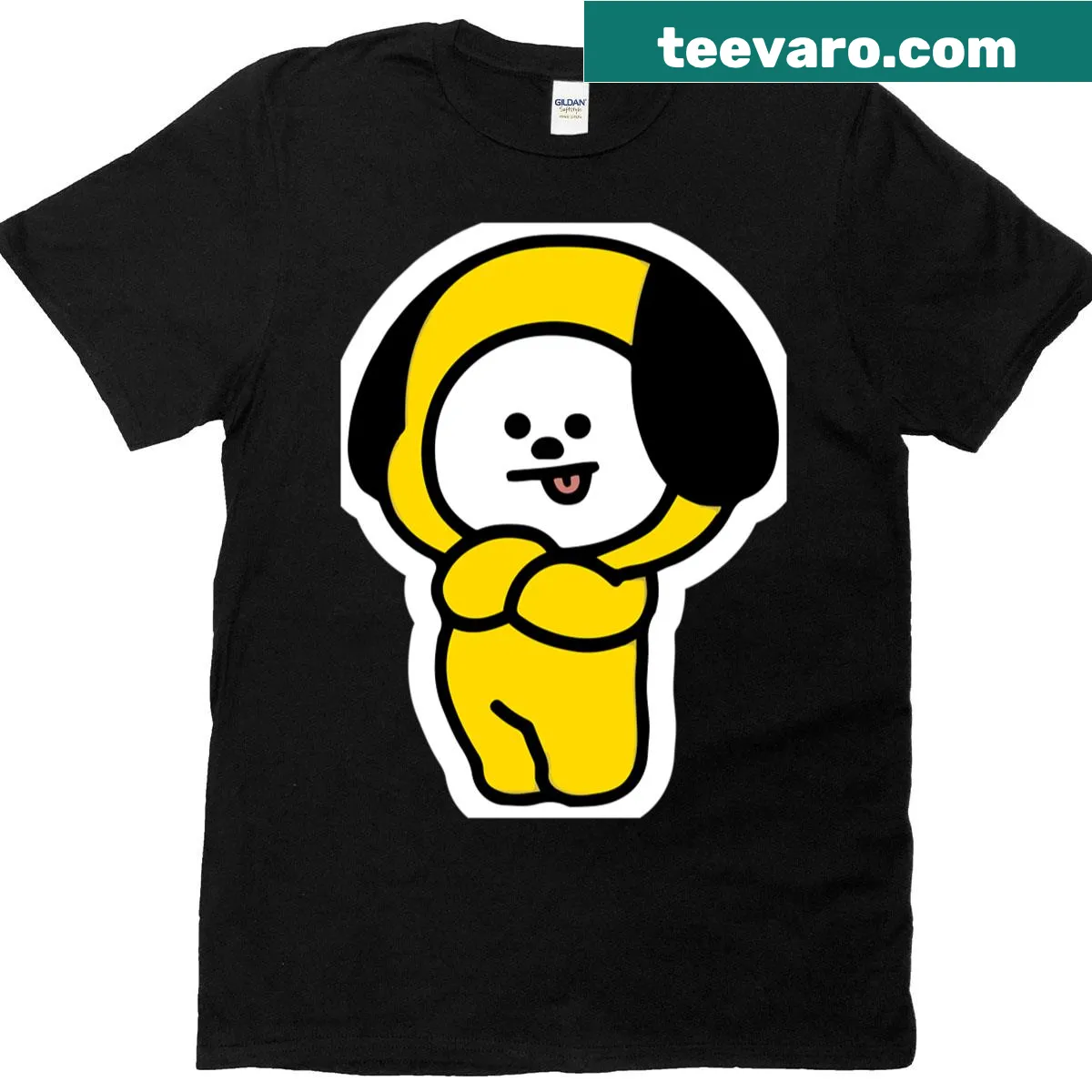 Oversized T-shirt featuring Chimmy from BT21 — on a men's t-shirt