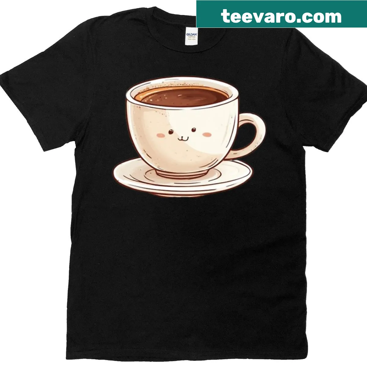 Funny coffee lover quote t-shirt with typography design — on a men's t-shirt