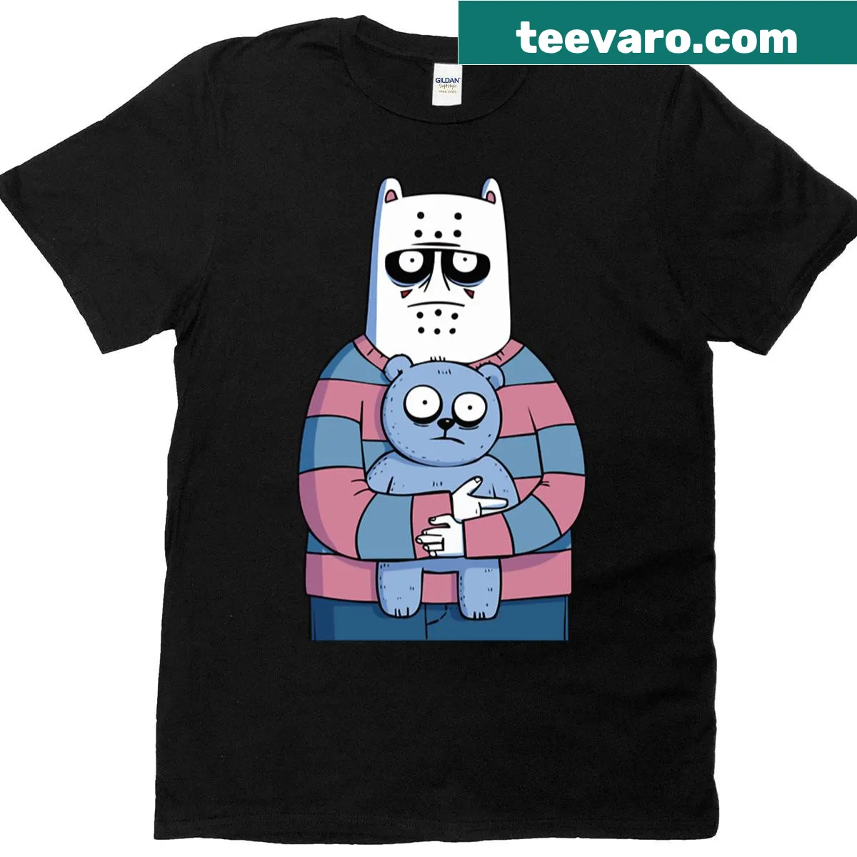 Funny T-shirt with a creepy cute monster design. — on a men's t-shirt