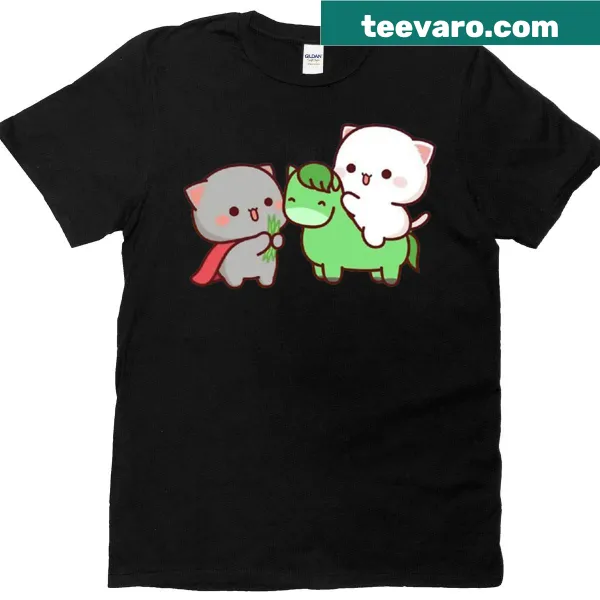 Cute adventure-themed t-shirt with friends illustration