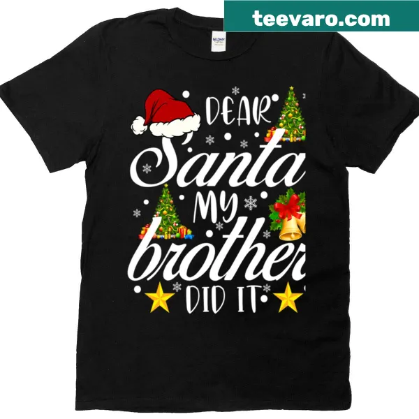 Funny Christmas T-shirt with Santa message and cartoon graphics