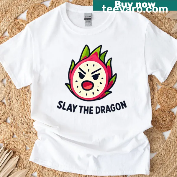Oversized T-shirt featuring a whimsical dragon fruit design