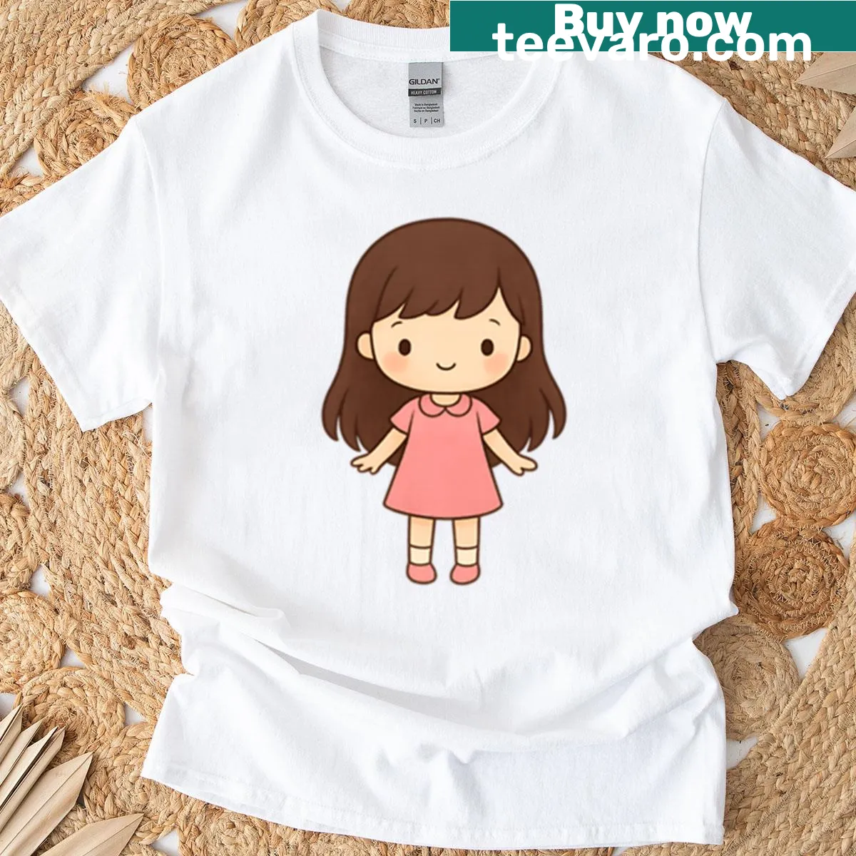 T-shirt with 'Dress Girl' text design — on a men's t-shirt