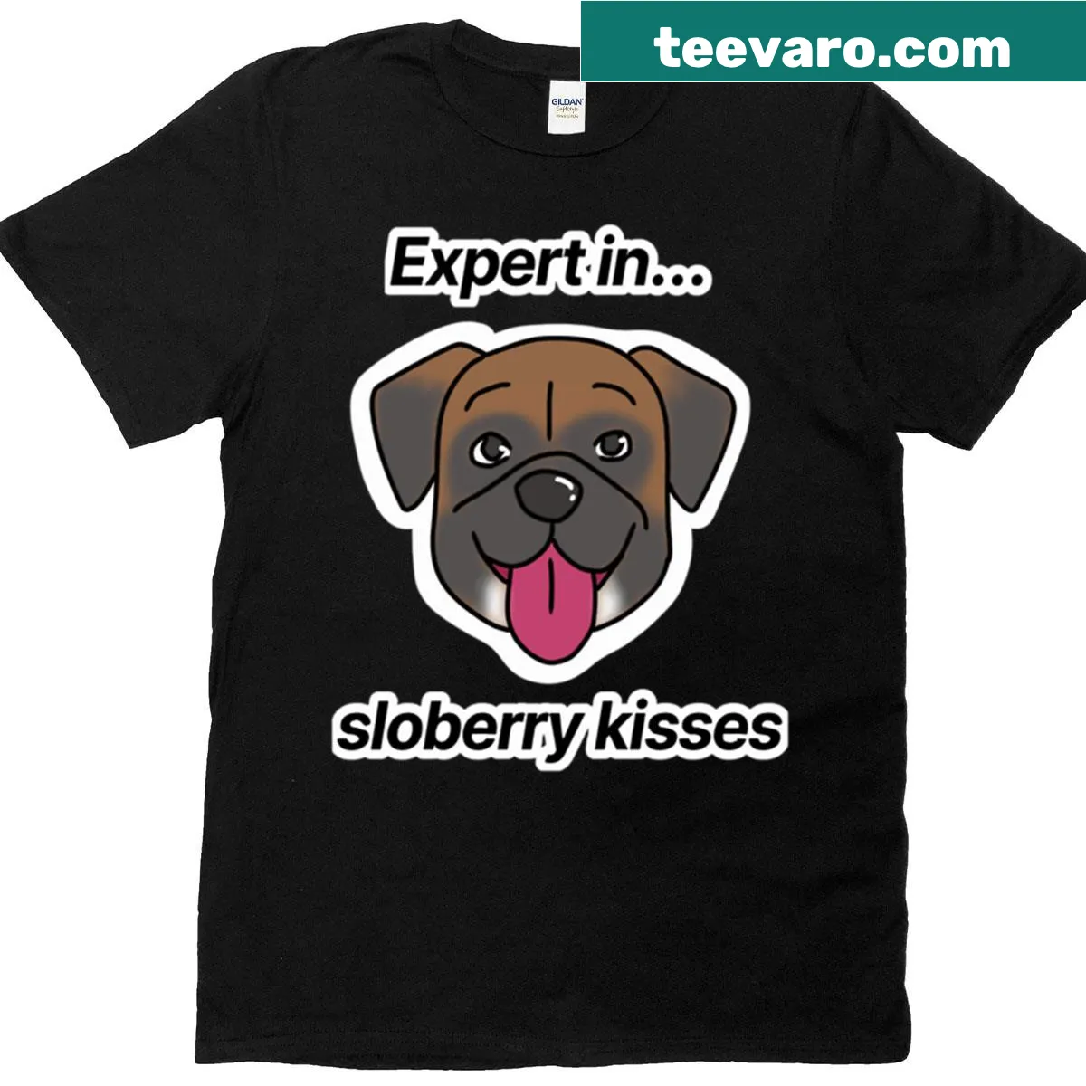 Funny Boxer t-shirt showcasing playful dog illustration — on a men's t-shirt