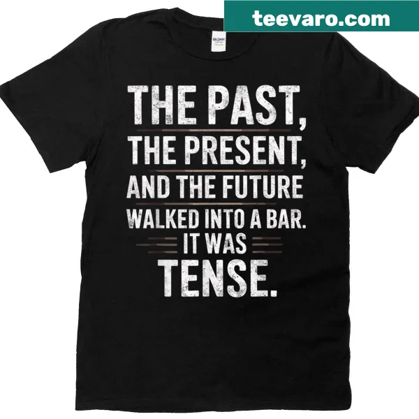 Humorous grammar t-shirt for English teachers with clever text