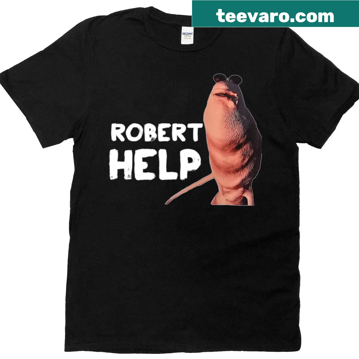 Whimsical illustration of Marcus the Worm from VRChat on a T-shirt — on a men's t-shirt