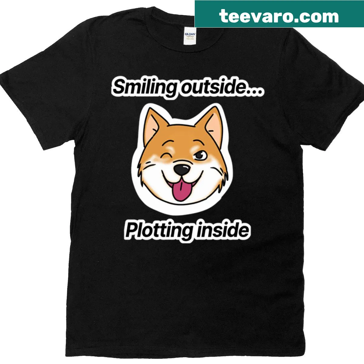 Funny Shiba Inu graphic on a dog-lover T-shirt — on a men's t-shirt