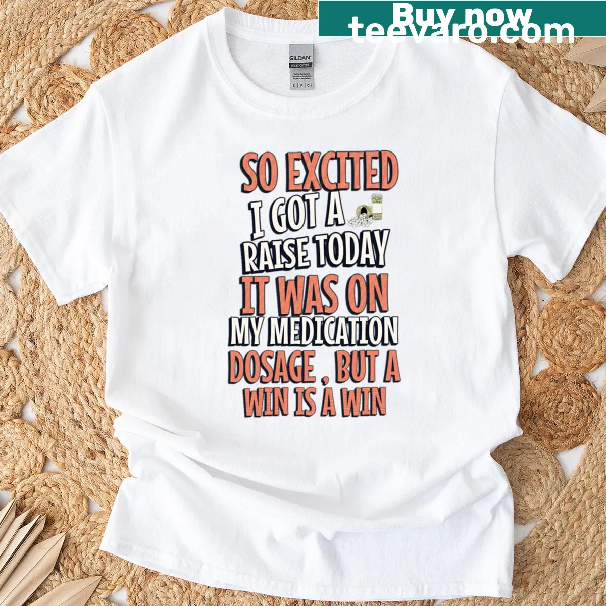 Oversized T-shirt with funny slogan about getting a raise — on a men's t-shirt