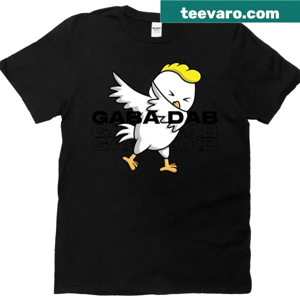 Cute t-shirt with a chicken character doing a dab dance