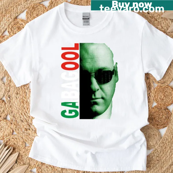 Bold text t-shirt featuring the word Gabagool