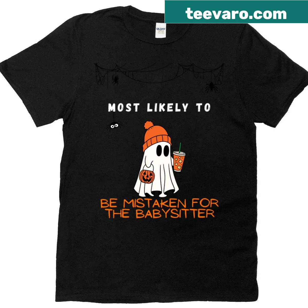 Funny Halloween family matching tee with a witty slogan — on a men's t-shirt