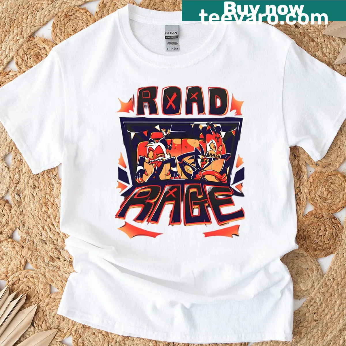 Vintage cartoon anime Halloween t-shirt with funny design — on a men's t-shirt