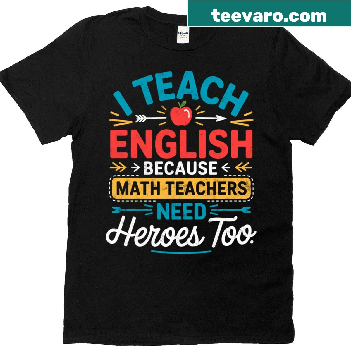 Inspirational teacher t-shirt for English educators — on a men's t-shirt