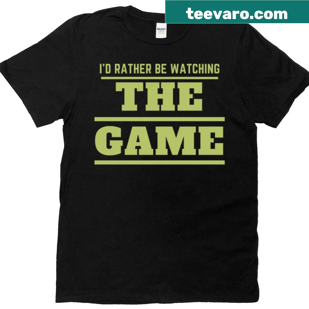 Sports fan t-shirt with the text 'I'd Rather Be Watching The Game' in a fun design — on a men's t-shirt
